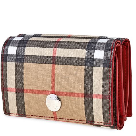 burberry small vintage check e-canvas folding wallet|authentic burberry wallet.